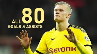 Erling Haaland All 80 Goals & Assists For Borussia Dortmund