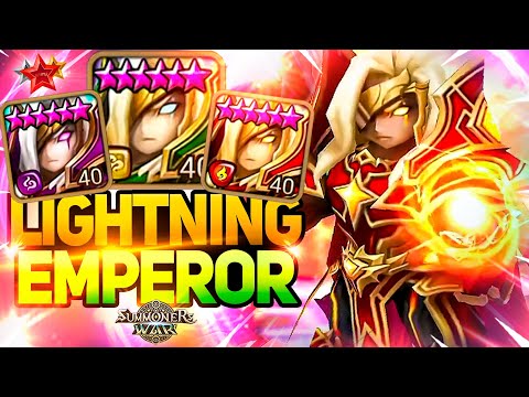 Conqueror Team with MASS LIGHTNING EMPERORS - Summoners War