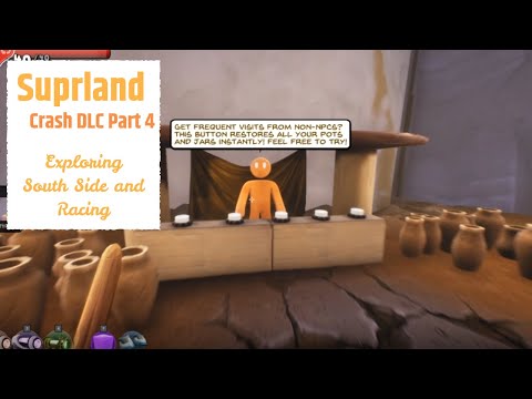 Supraland Crash DLC - Gameplay Walkthrough Part 4 - Exploring South Side and Racing