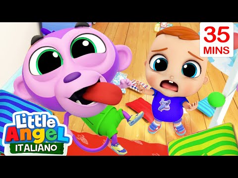 Una Scimmietta Biricchina 🐒🍌 Cartoni Animati con Gianni Piccino - Little Angel Italiano