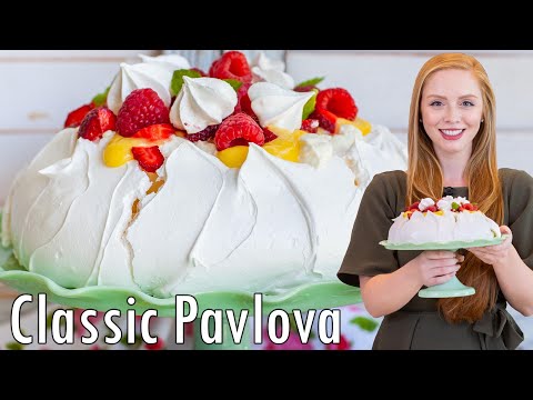 How to Make: Classic Pavlova Recipe | with Lemon Curd, Berries & Whipped Cream! The BEST Recipe!