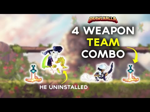 CRAZY 4 WEAPON TEAM COMBO! - The most INSANE Brawlhalla clips i've seen #5