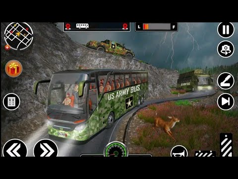 Army Soldier Bus Driving Simulator-Offroad Us Transport Duty Driver-Android GamePlay