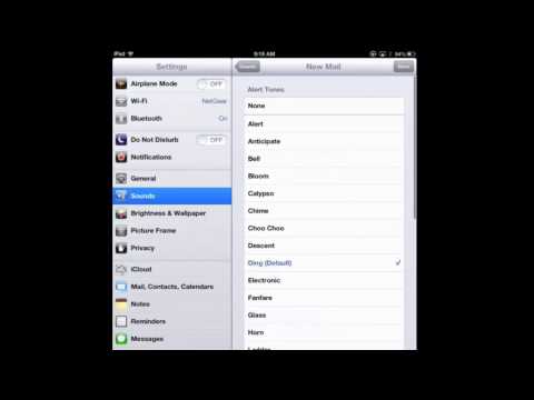 Changing Notification Sounds on iPad