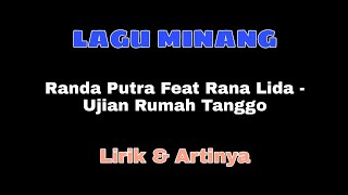 Download lagu Randa putra feat Rana lida - ujian rumah tanggo//lirik & artinya mp3