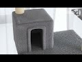 Albero per Gatti con Tiragraffi in Sisal Grigio Chiaro 118,5 cm - Foto miniatura 1