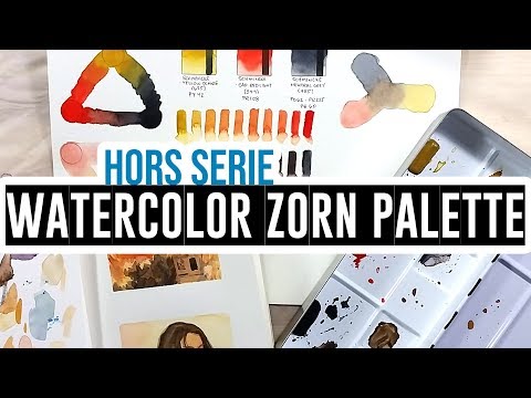 Fun with Zorn! - Experimenting with a very limited watercolor palette based on A. Zorn's palette!