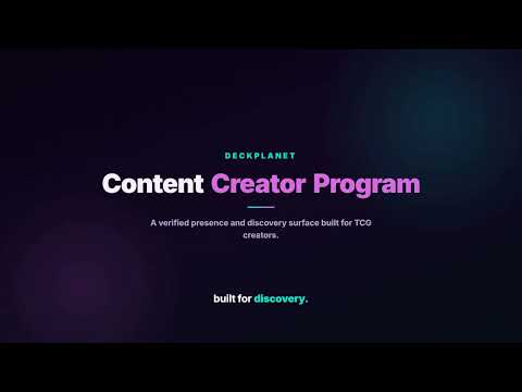 DECKPLANET SUPPORTS WHO NOW???? New Feature - Content Creator Program