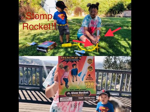 Stomp rocket review- Toy review with Max and Jojo !