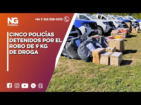 NGFEDERAL - CINCO POLICÍAS DETENIDOS POR EL ROBO DE 9 KG DE DROGA - CHACO
