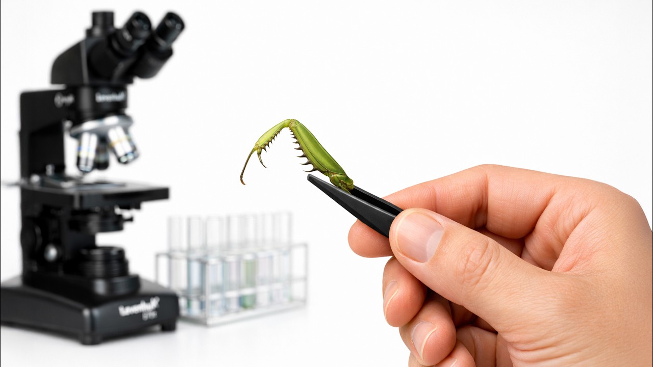 Вот почему из лап богомола невозможно вырваться - механизм "мёртвой хватки"