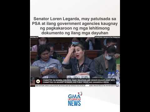 Senator Loren Legarda, may patutsada sa PSA at ilang government agencies… GMA Integrated News