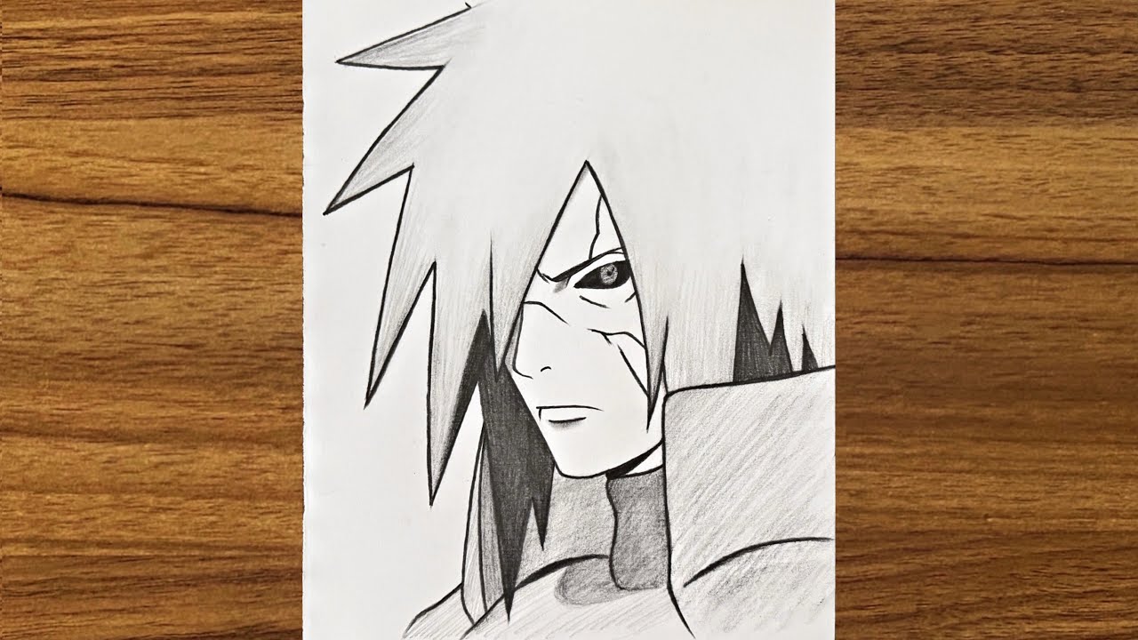 How to draw Madara Uchiha step by step || Cute anime drawing easy step by step || Easy anime drawing