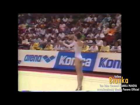 Bianka Panova - 1987 - Clubs & Ribbon routines - World Championship - Varna, Bulgaria