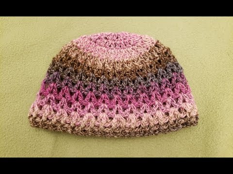The V-Stitch Hat Crochet Tutorial!