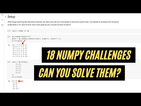 Numpy Practice Problems Solutions Explained