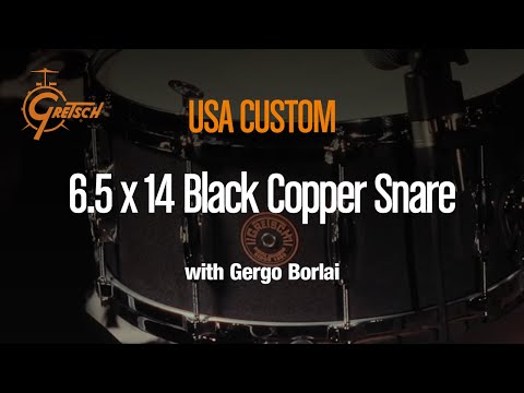 Gretsch G4164BC USA Custom Black Copper 6.5x14" 10-Lug Snare Drum 2018 - Present - Black image 7