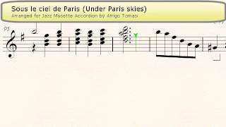 Sous le ciel de Paris (Under Paris skies - Sotto il cielo di Parigi) - Jazz accordion sheet music