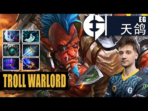 Troll Warlord Safelane | EG.Arteezy | RTZ HARD PRACTICING CARRY FOR TI 11 | 7.32 Gameplay Highlights