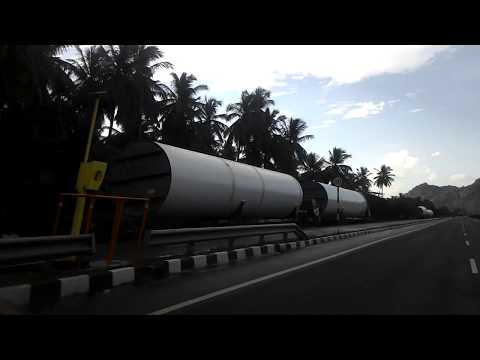 Huge boiler on road side