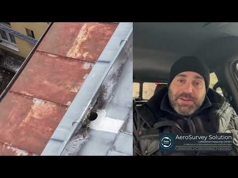 Bestandsaufnahme für Hausverwaltungen Dach und Gesimse ohne Begehung  UAV Drohne AeroSurvey Solutio