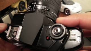 Loading 35mm Film in the SLR camera (Nikon EM)
