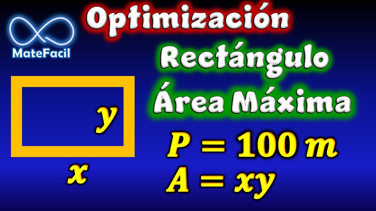 07. Problema de Máximos y Mínimos con Derivadas, Rectángulo de mayor Área