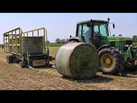Trasporto e Fasciatura erba Medica | John Deere 6910-6125r/MF 5470