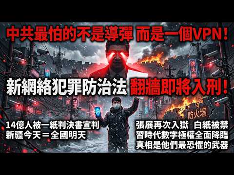 翻牆即重罪！最高終身勞改！新《網路犯罪防治法》即將登場，14億人被判無期！#习近平 #共产党 #中共 #中国 #经济 #北京 #朝鲜族 #翻墙 #vpn