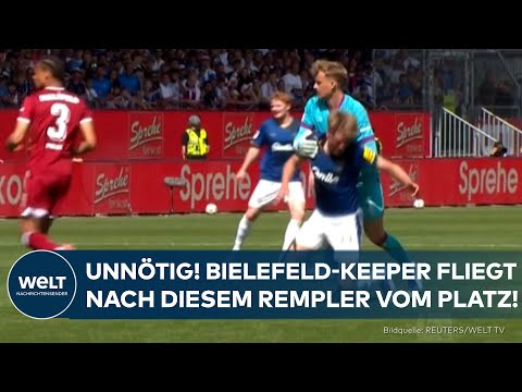 2. BUNDESLIGA: Holstein Kiel – Arminia Bielefeld | Dumme Gelb-Rote! Keeper fliegt nach Rempler #2bl