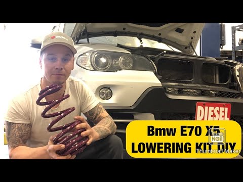 BMW X5 E70 M57 POTHOLE MOD SOUNDS + LOWERING SPRING INSTALL! PART 3!