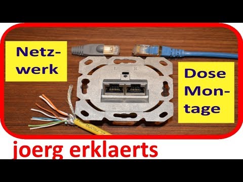 Netzwerkdose anschließen /patchen UAE-Dose LAN Dose verkabeln RJ45 Tutorial Nr.151