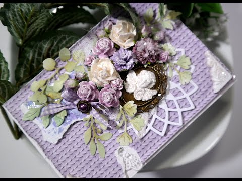 Tarjeta lila Shabby Chic