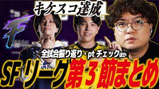 【スト6】SFリーグ 第3節(F)まとめ！約1ヶ月ぶりのSFLはキケスコも発動し大盛り上がり！勢いをつけたのはどのチームか！？/SF6/NOJ/DFM/グッパチ/バレル/リジェクト/リドル