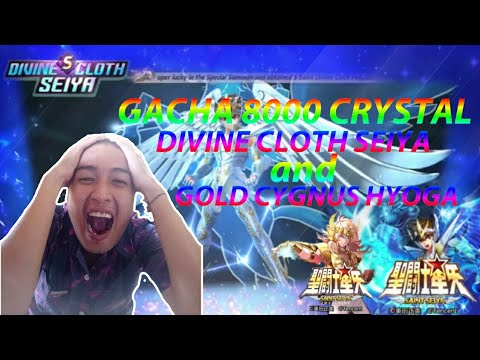 GACHA 8000 CRYSTAL!! DIVINE CLOTH SEIYA and GOLD CYGNUS HYOGA l Saint Seiya Awakening