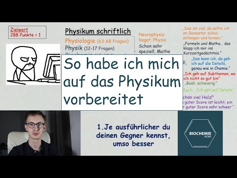 So habe ich mich auf das PHYSIKUM (1. STAATSEXAMEN MEDIZIN) vorbereitet - BiochemieNow