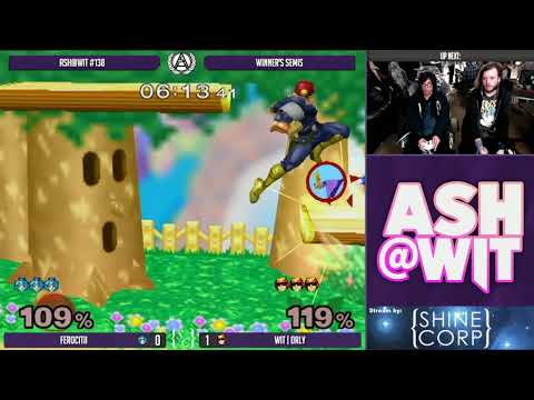 Ferocitii (Peach) vs WIT | ORLY (Captain Falcon) - ASH@WIT #138 Melee Winner's Semis