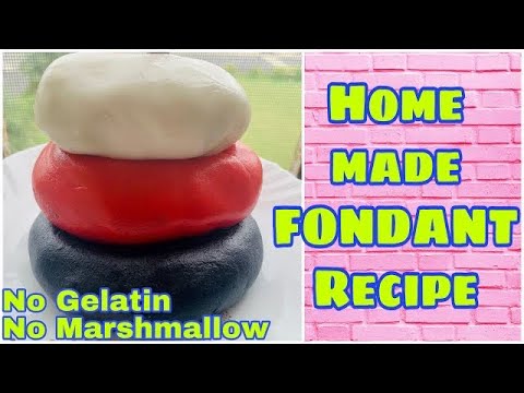 Homemade Fondant |Fondant recipe|How to make perfect fondant at home|Fondant without gelatin