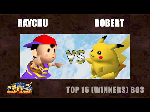 Smashtoberfest - Raychu (Ness) Vs. Robert (Pikachu) Super Smash Bros Top 16 - SSB64