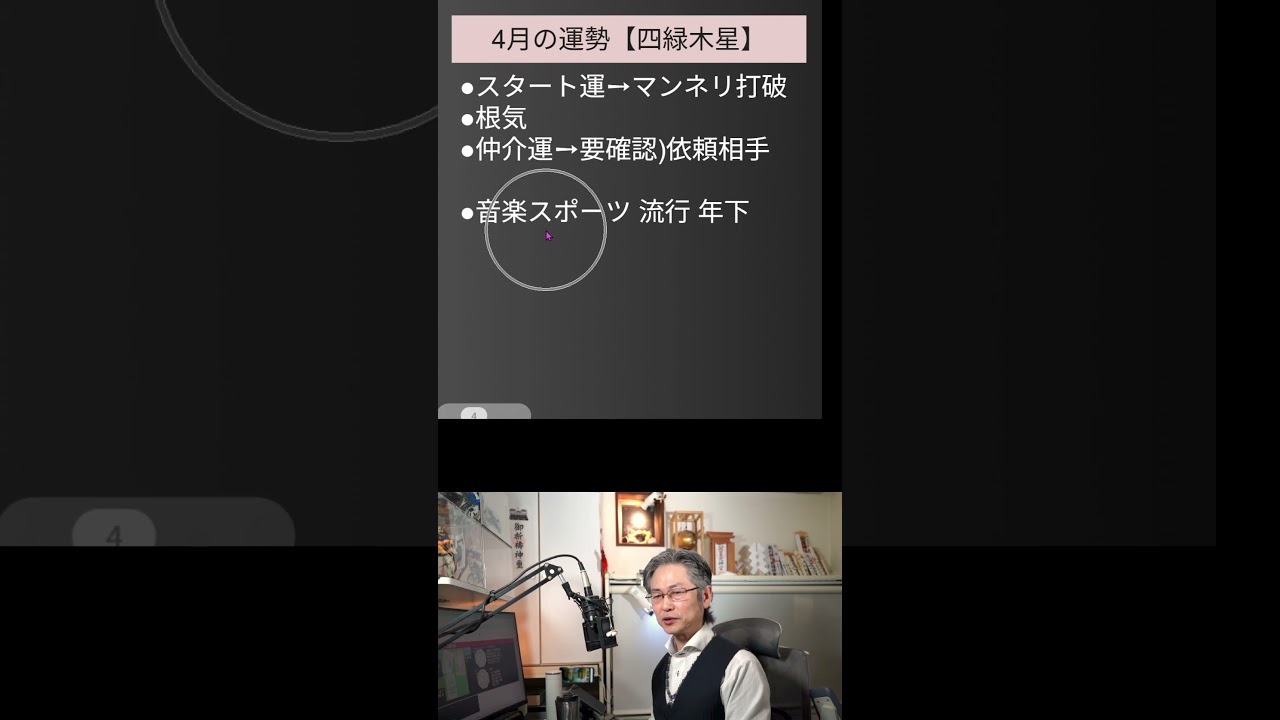 4月の運勢【四緑木星】2026年 #shorts