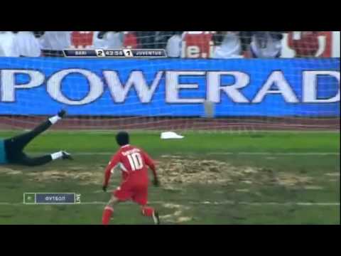 Bari-Juventus 3-1 2009-2010 Meggiorini,Trezeguet,Barreto,Almiron 16 giornata