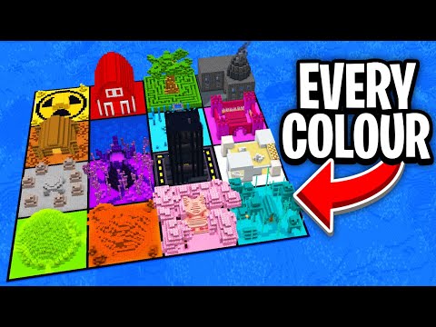 I Built an EVERY COLOUR Base in Minecraft Hardcore!