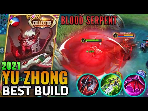 The Deadly Red Dragon | Yu Zhong Best Build 2021 | Top 1 Global Yu Zhong Build for 2021 - MLBB