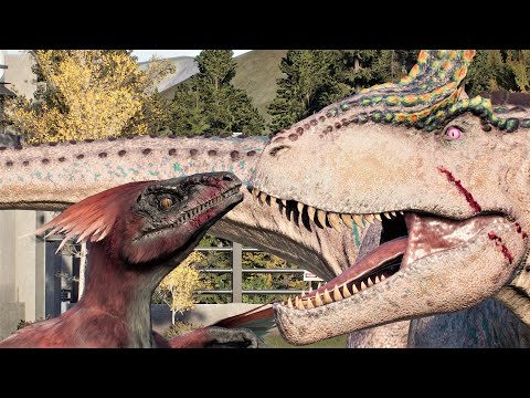 FIRE VS ICE: PYRORAPTOR VS CRYOLOPHOSAURUS - Jurassic World Evolution 2