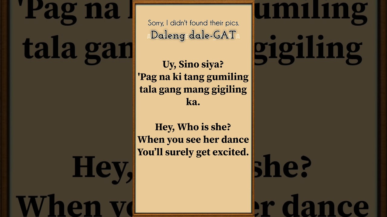 Daleng dale - GAT English lyrics ✨ (verse 1 + chorus) #shorts #dalengdale #GAT #ppop #trending