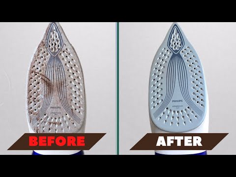 HOW TO CLEAN A PRESSING IRON SURFACE WITH TOOTHPASTE AND SPONGE / EASY cleaning of Iron surface