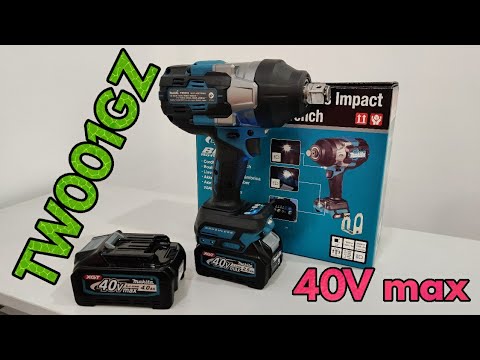 Makita Akumuliatorinis smūginis veržliasukis XGT ® 40Vmax TW001GZ, 3/4'', 1800NM, be akumuliatoriaus ir kroviklio video