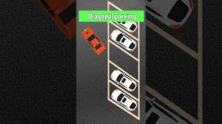 How to park in the diagonal parking space?#car #driving #tips #drive #howto #brake #how