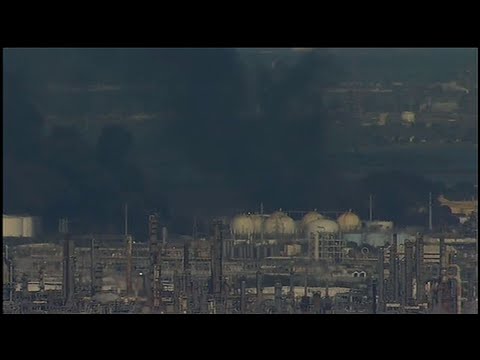 Fire reignited Friday at the Houston-area industrial plant where an earlier blaze burned for days and sent plumes of black smoke over much of Southeast Texas. (March 22)