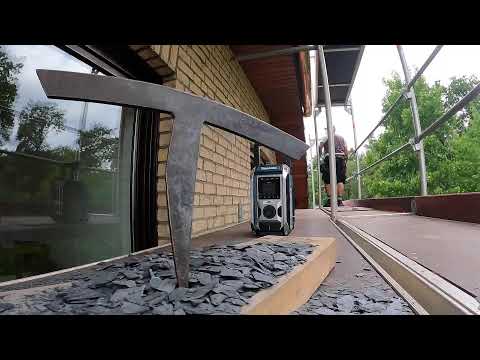 Schiefer Schuppen an Ortgang - Teil 9 - Biberschwanzdach Ibbenbüren